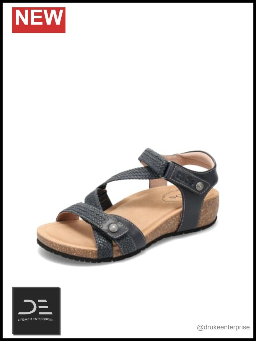 Women's Truilie Adjustable Leather Sandals Cork Footbed